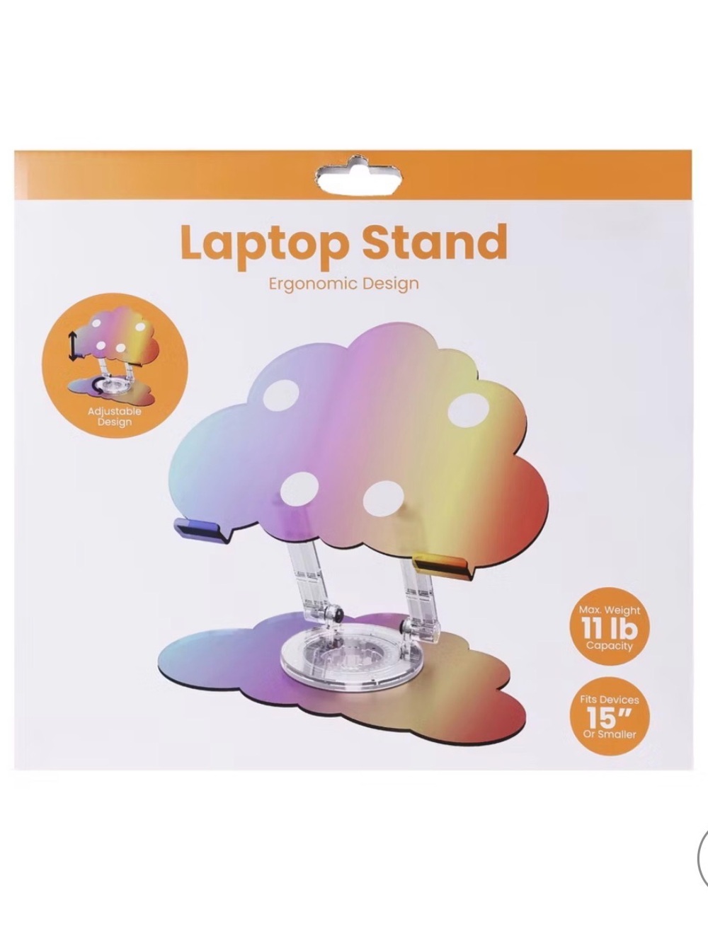 New Iridescent Cloud Laptop Stand - Rainbow Gradient